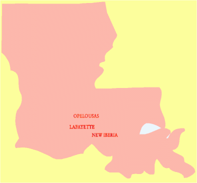 Louisiana Map-Store Locations